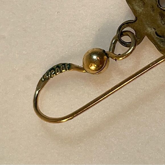 Sand dollar earrings with 14/20 Gold filled mark on war wires - Picture 2 of 8